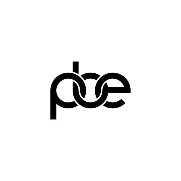 Brieven Pbe Monogram Logo Ontwerp — Stockvector
