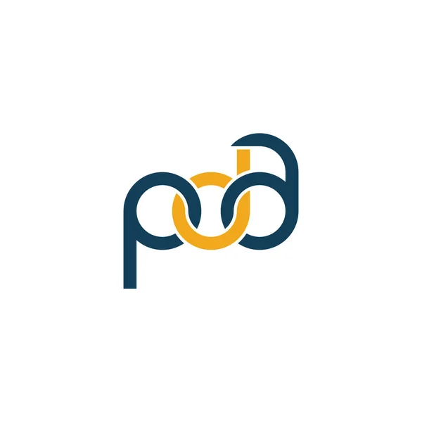 Litery Pda Projekt Logo Monogramu — Wektor stockowy