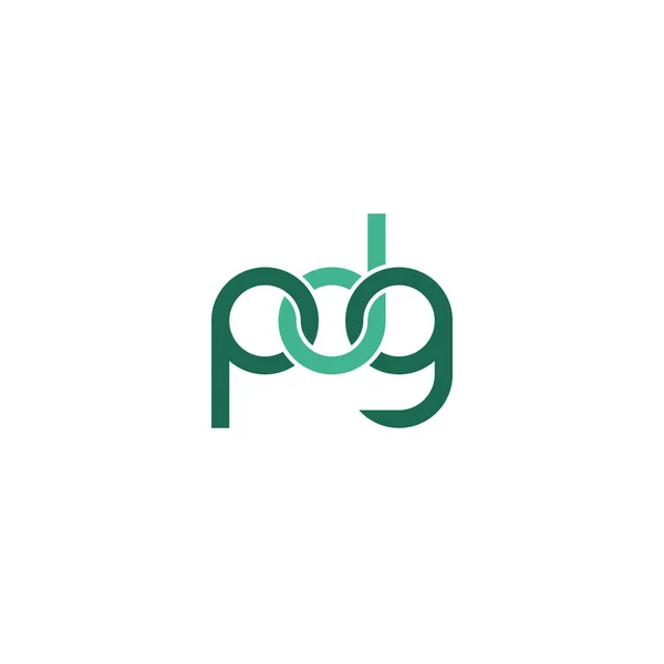 Brieven Pdg Monogram Logo Ontwerp — Stockvector
