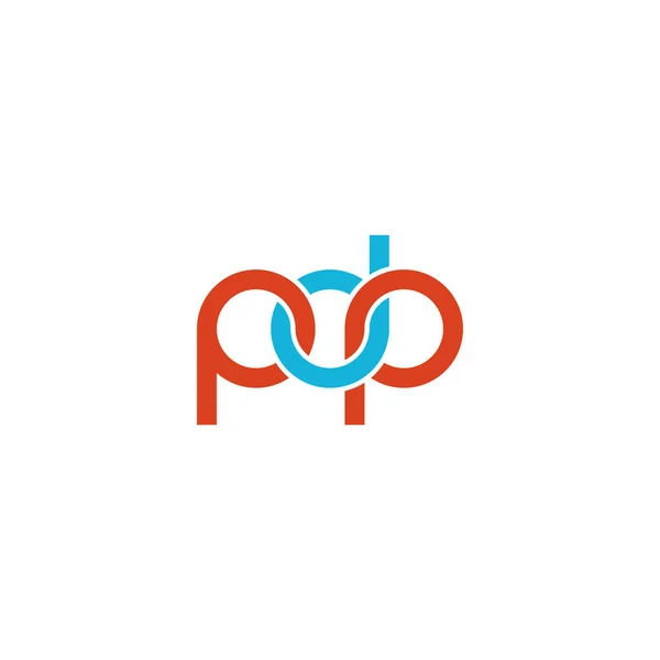 Letras Pdp Monograma Logo Design — Vector de stock