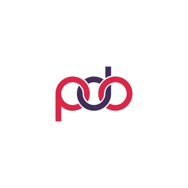 Letters Pdo Monogram Logo Design — Stock Vector