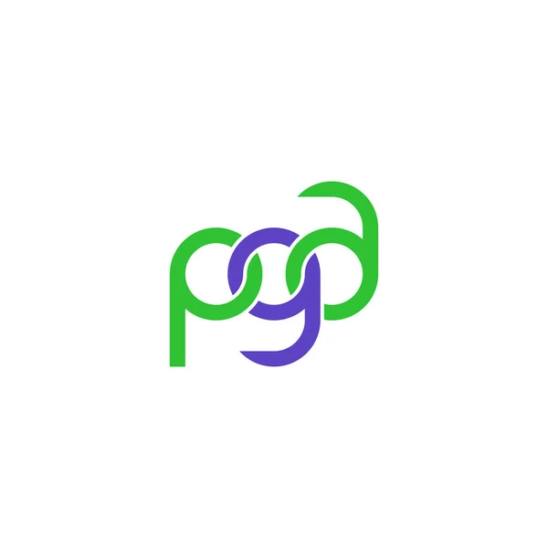 Bokstäver Pga Monogram Logo Design — Stock vektor