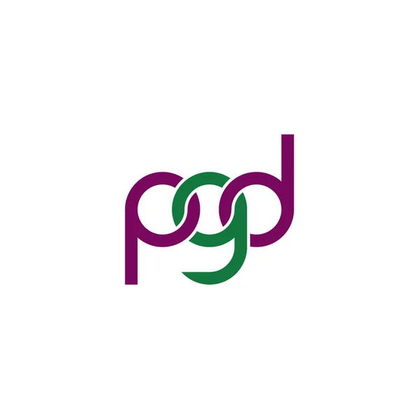Harfler Pgd Monogram Logo Tasarımı — Stok Vektör