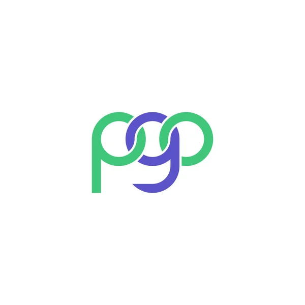 Harfler Pgo Monogram Logo Tasarımı — Stok Vektör