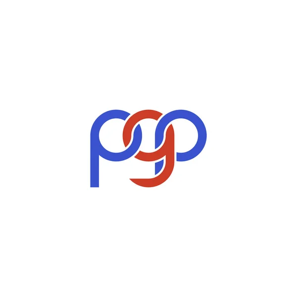 Litery Projekt Logo Monogramu Pgp — Wektor stockowy