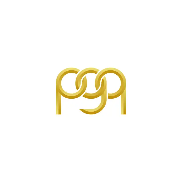 Pgqモノグラムロゴデザイン — ストックベクタ