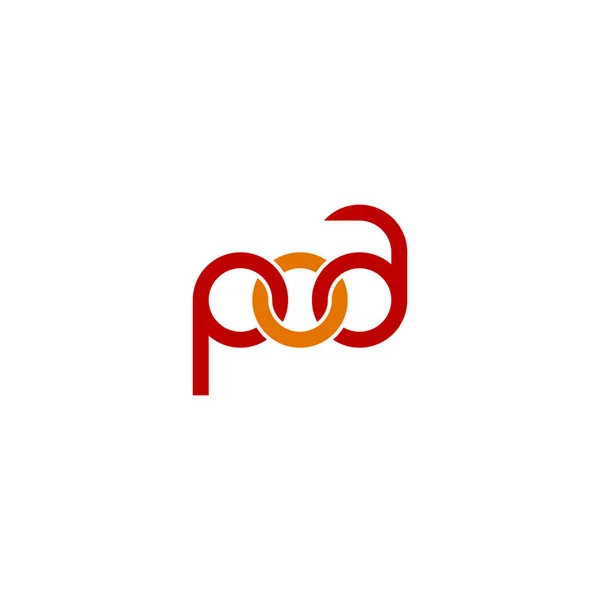 Cartas Poa Projeto Logotipo Monograma — Vetor de Stock