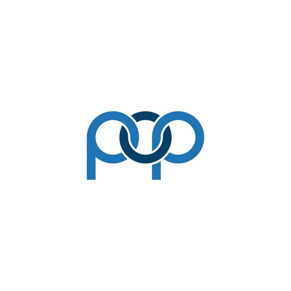 Cartas Pop Projeto Logotipo Monograma — Vetor de Stock