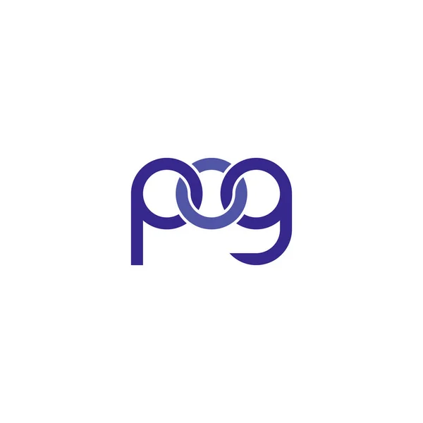 Letters Pog モノグラムロゴデザイン — ストックベクタ