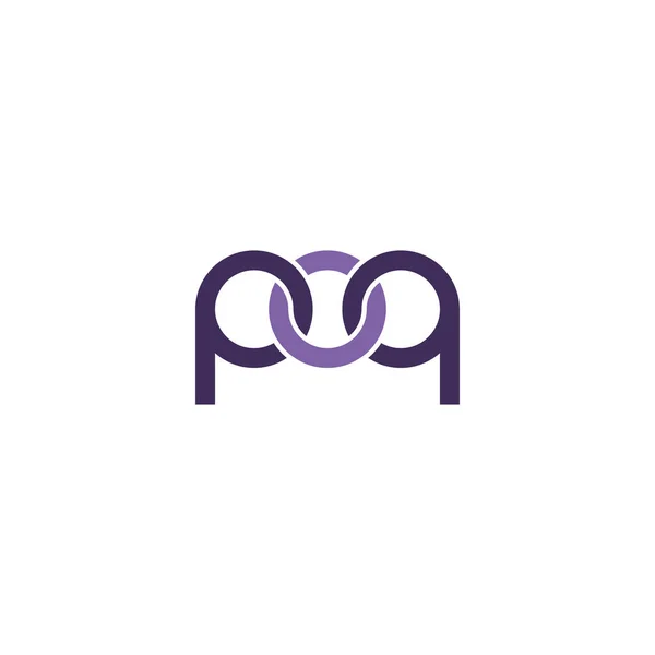 Letters Poq モノグラムロゴデザイン — ストックベクタ