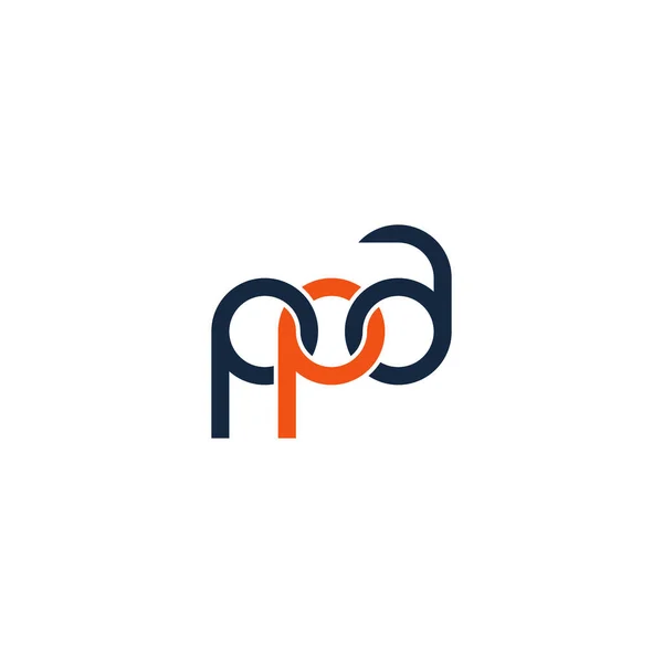 Litery Projekt Logo Monogramu Ppa — Wektor stockowy