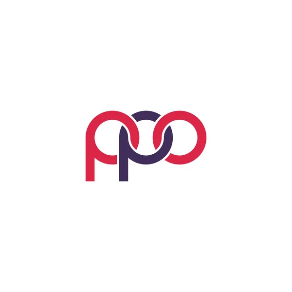 Litery Projekt Logo Ppo Monogram — Wektor stockowy