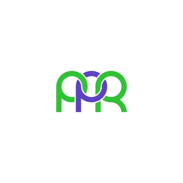 Bokstäver Ppr Monogram Logo Design — Stock vektor