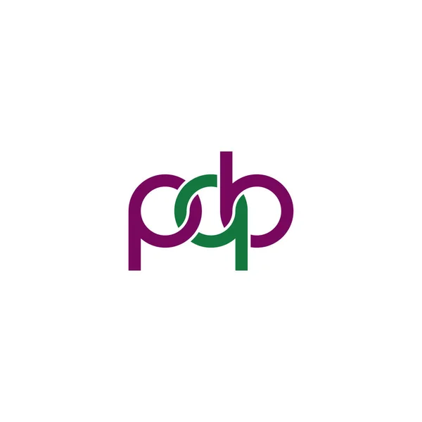 Litery Projekt Logo Monogramu Pqb — Wektor stockowy