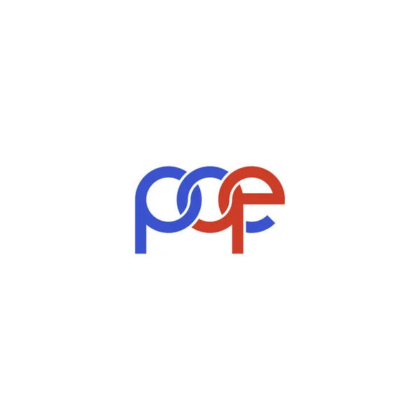 Litery Pqe Projekt Logo Monogramu — Wektor stockowy