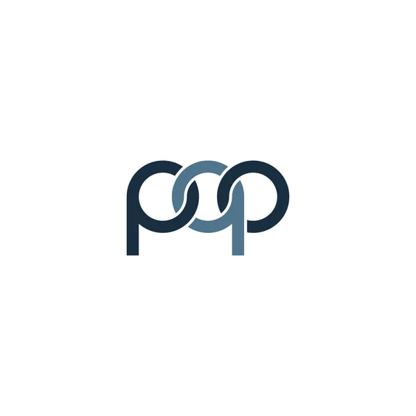 Litery Projekt Logo Monogramu Pqo — Wektor stockowy