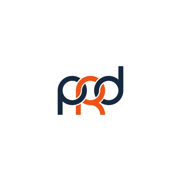 Litery Prd Projekt Logo Monogramu — Wektor stockowy