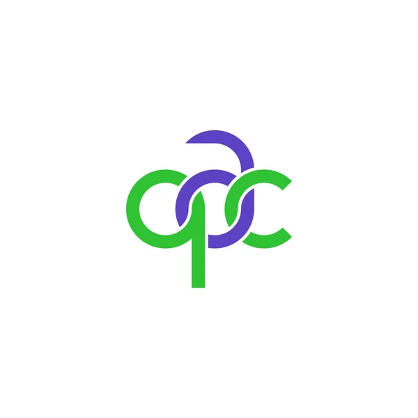 Cartas Qac Monograma Design Logotipo — Vetor de Stock