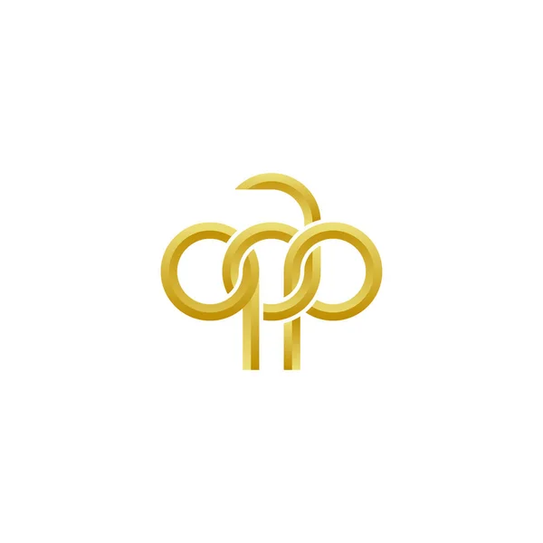 Cartas Qap Diseño Del Logotipo Del Monograma — Vector de stock