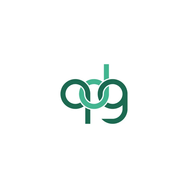 Harfler Qdg Monogram Logo Tasarımı — Stok Vektör