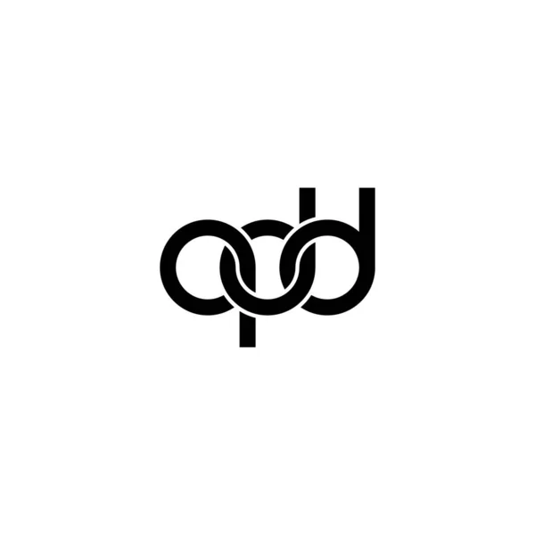 Harfler Qdd Monogram Logo Tasarımı — Stok Vektör