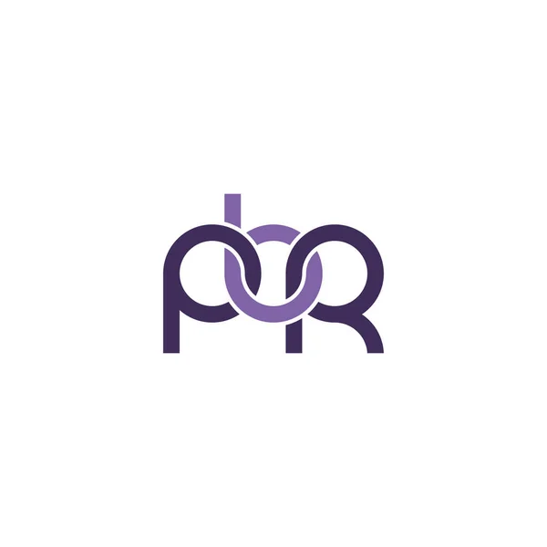 Cartas Pbr Projeto Logotipo Monograma — Vetor de Stock
