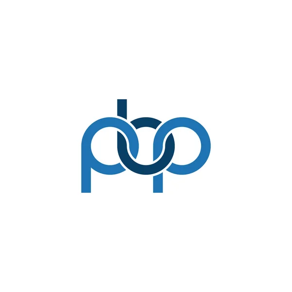 Litery Projekt Logo Monogramu Pbp — Wektor stockowy