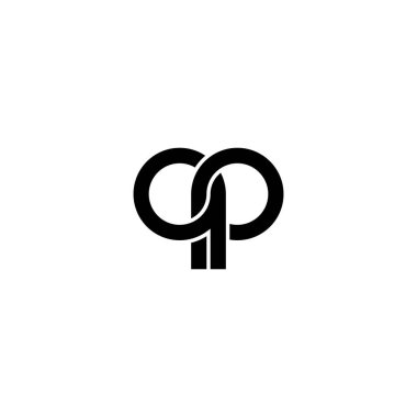 Harfler QP Monogram logo tasarımı