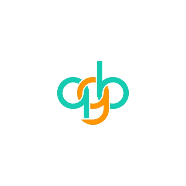 Літери Дизайн Логотипу Qgb Monogram — стоковий вектор