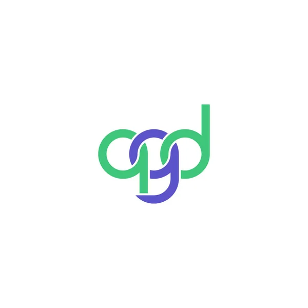 Літери Дизайн Логотипу Qgd Monogram — стоковий вектор