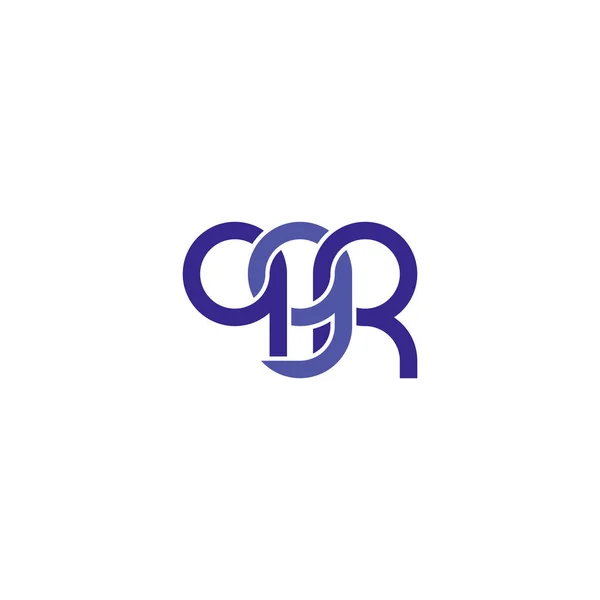 Bokstäver Qgr Monogram Logo Design — Stock vektor