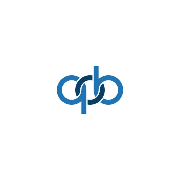 Letters Qob Monogram Logo Design — Stock Vector