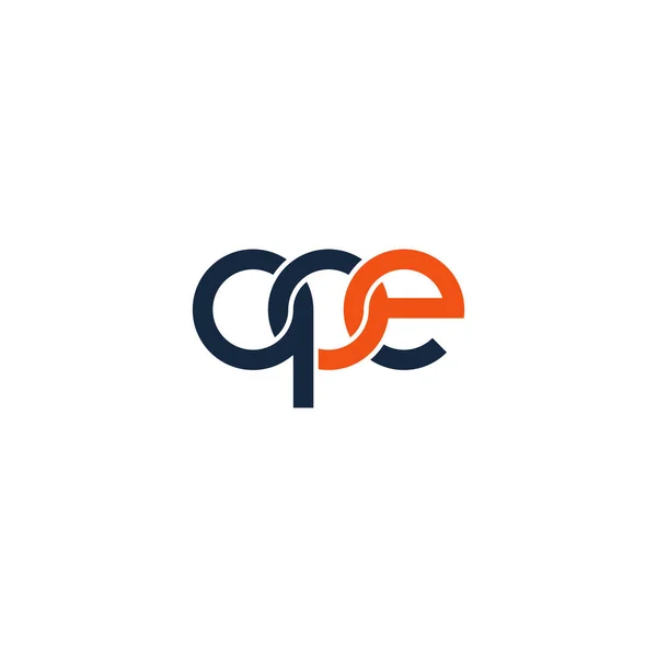 Letters Qoe Monogram Logo Design — Stock Vector