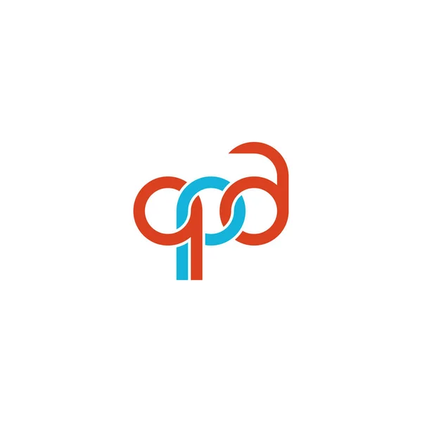 Harfler Qpa Monogram Logo Tasarımı — Stok Vektör