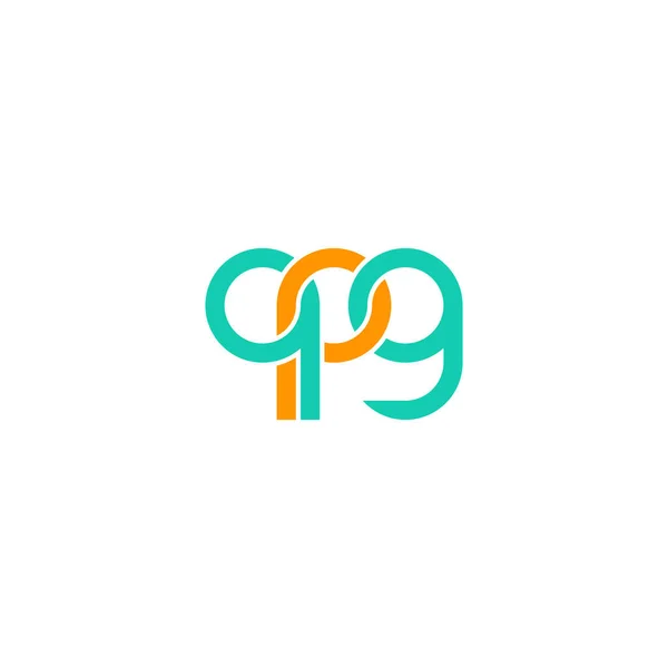 Cartas Qpg Monograma Logotipo Design — Vetor de Stock