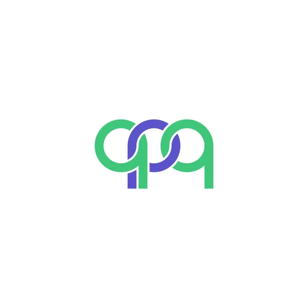 文字Qpq モノグラムのロゴデザイン — ストックベクタ