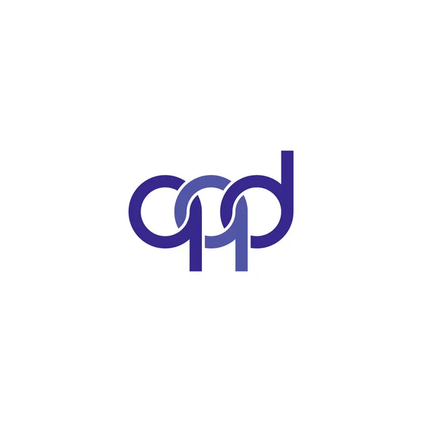 Brieven Qqd Monogram Logo Ontwerp — Stockvector