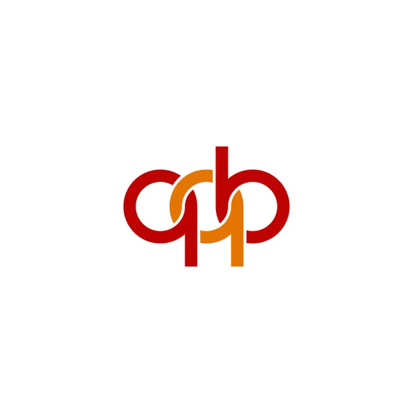 Lettere Qqb Monogram Logo Design — Vettoriale Stock