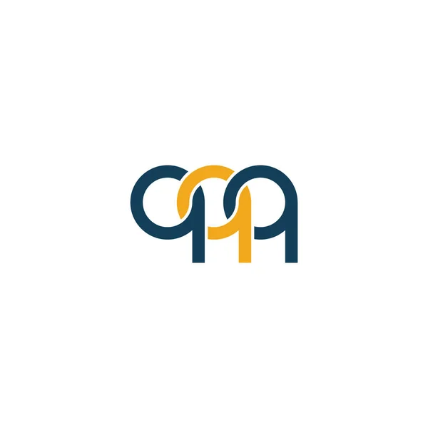 Litery Projekt Logo Monogramu Qqq — Wektor stockowy