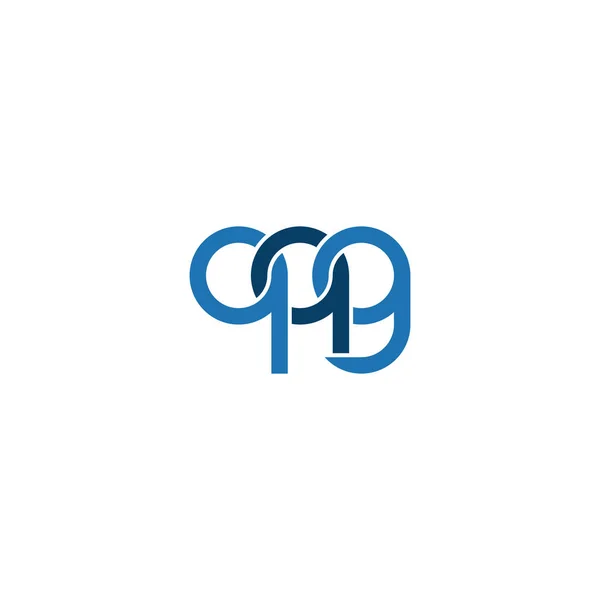 Lettere Qqg Monogram Logo Design — Vettoriale Stock