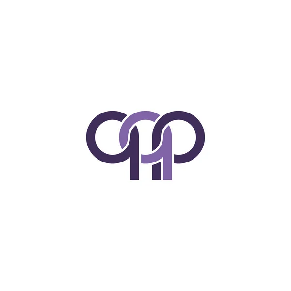 Літери Дизайн Логотипу Qqp Monogram — стоковий вектор