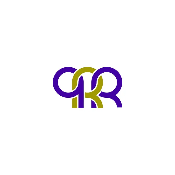 Cartas Qrr Projeto Logotipo Monograma — Vetor de Stock