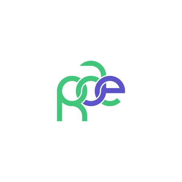 Lettres Rae Monogram Logo Design — Image vectorielle