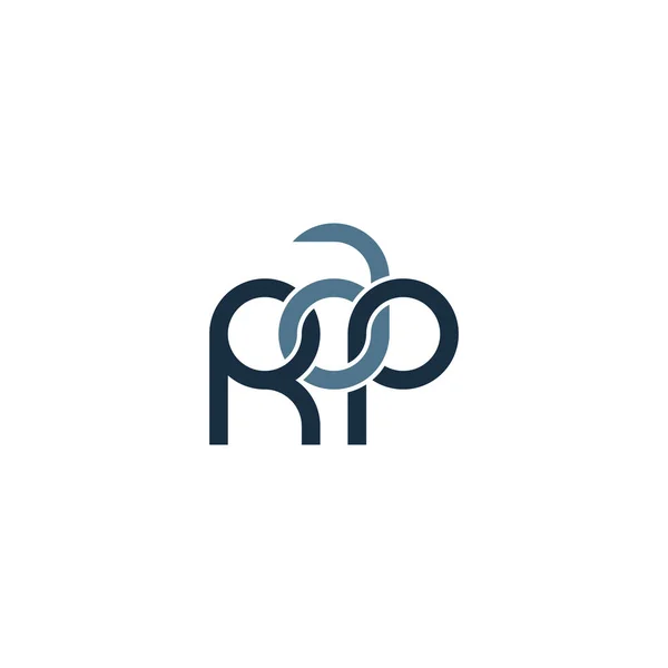 Lettres Rap Monogram Logo Design — Image vectorielle
