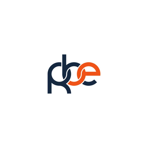 Letras Rbe Monogram Logo Design — Vector de stock