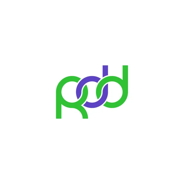 Cartas Rdd Diseño Del Logotipo Del Monograma — Vector de stock