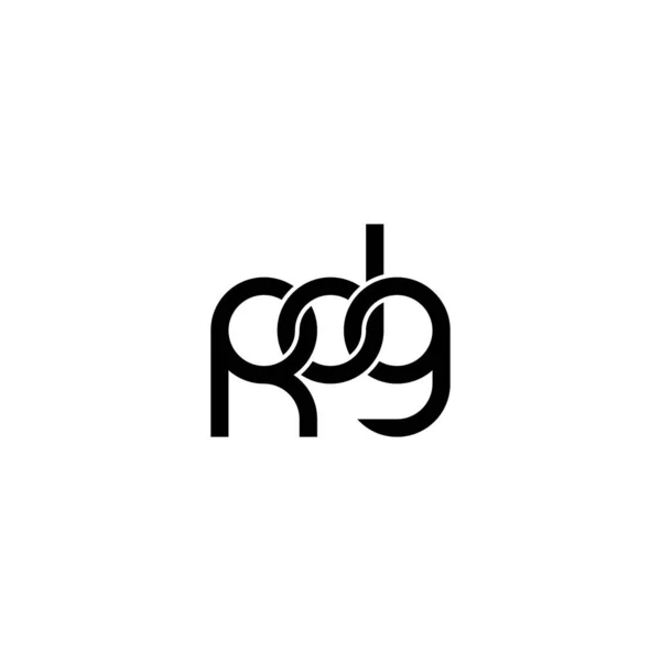 Bokstäver Rdg Monogram Logo Design — Stock vektor