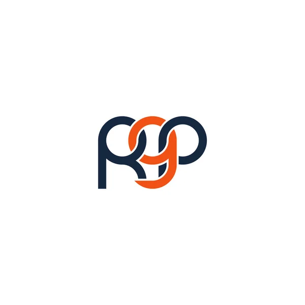 Cartas Rgp Monogram Logo Design — Vector de stock