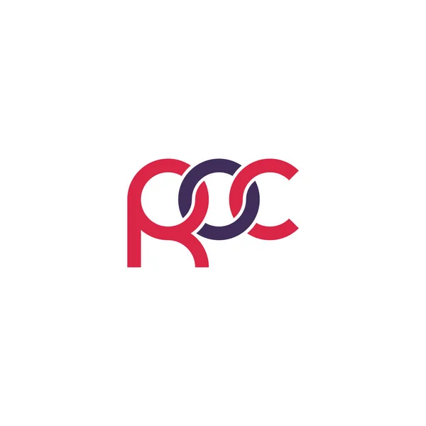 Letras Roc Monogram Logo Design — Vector de stock