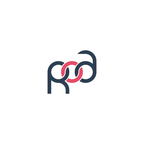Bokstäver Roa Monogram Logo Design — Stock vektor